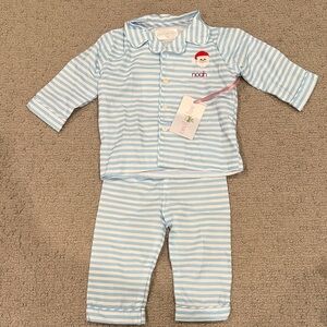 NWT Cecil and Lou monogrammed “Noah” Santa pajama set